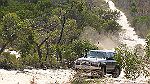 14-Iceman gets the sand flying on the Border Track